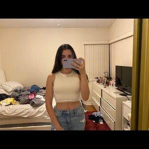 White crop top